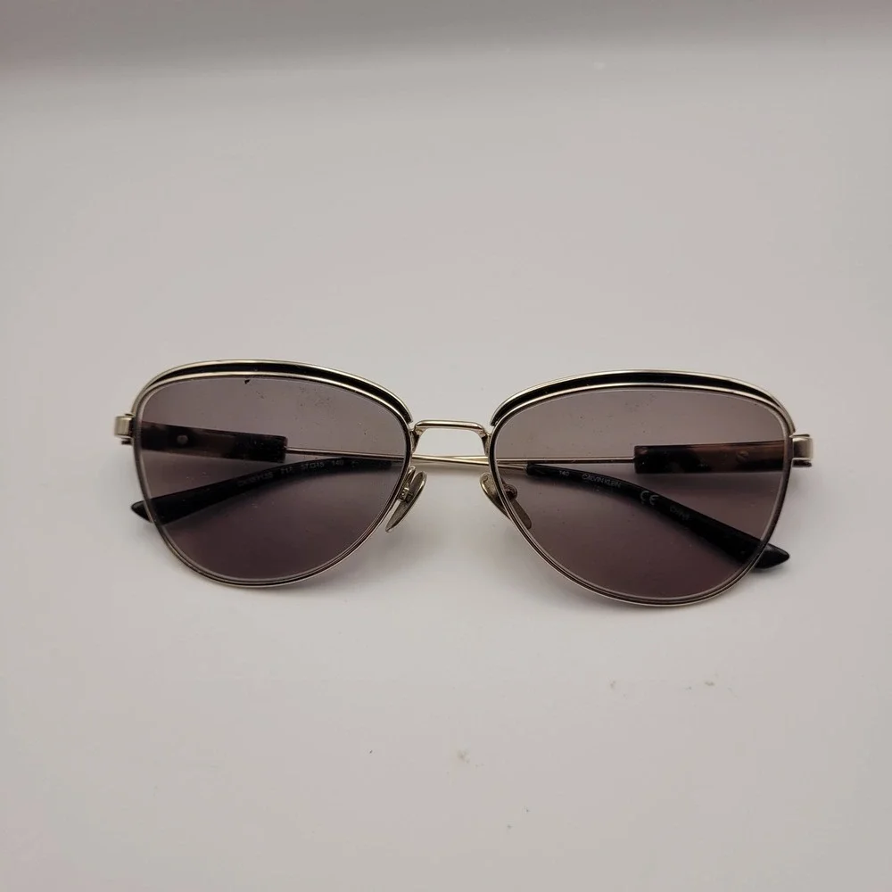 Calvin Klein CK18113S Gold Tortoise Aviator Sunglasses Frame Only 57-15-140